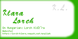 klara lorch business card